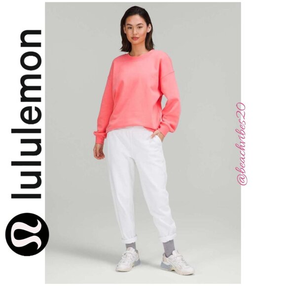 LULULEMON ATHLETICA Perfectly Oversized Crew Raspberry Cream 6 EUC LL-220 - Picture 1 of 14